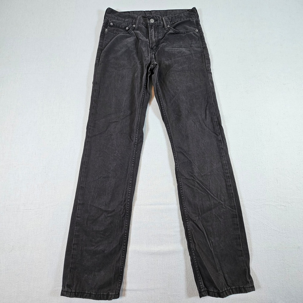Levi's 514 Straight Fit Jeans Mens 30x32 Black Faded Denim Pants